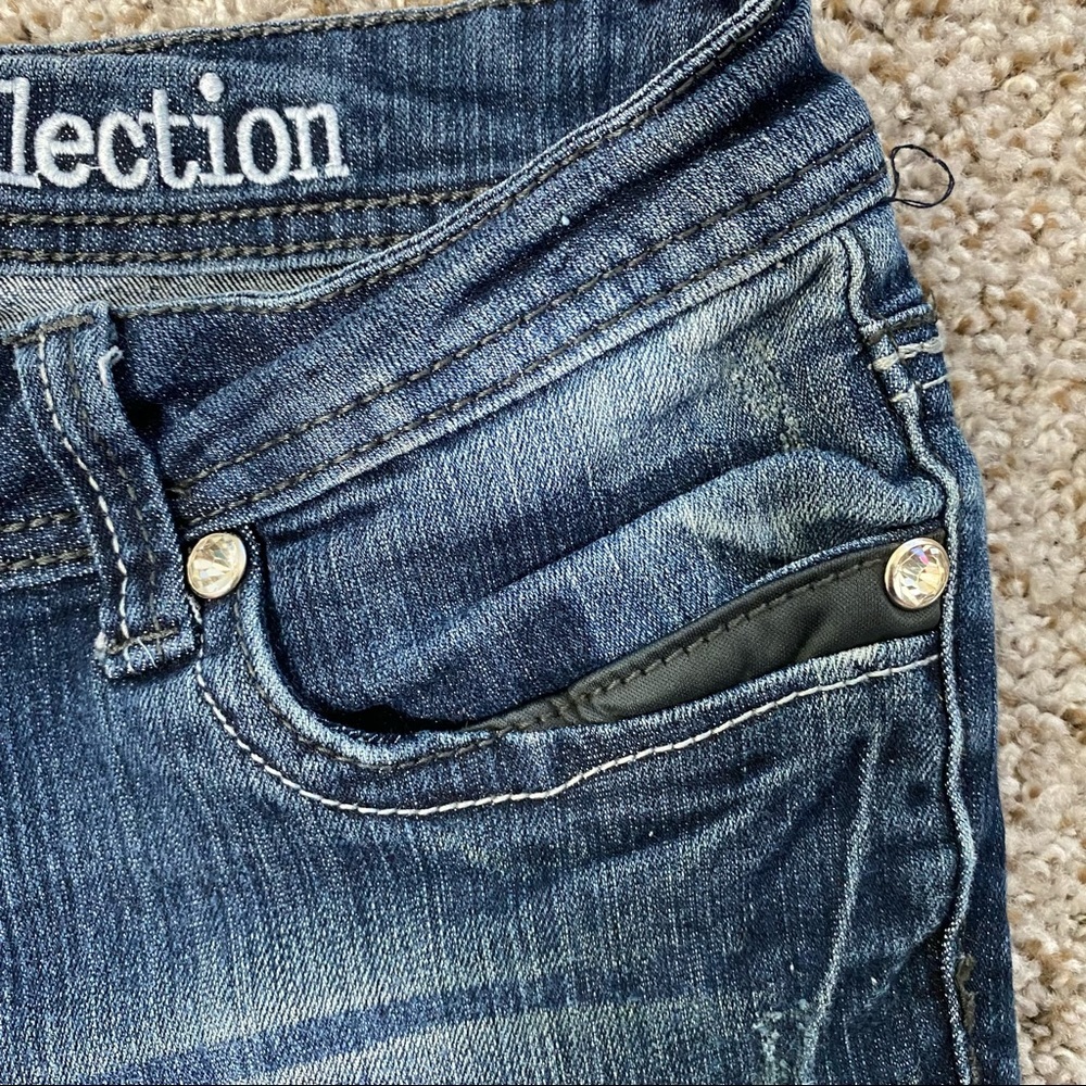 R&L Jeans Sz 7 Embellished rhinestone Pockets - Picture 3 of 14